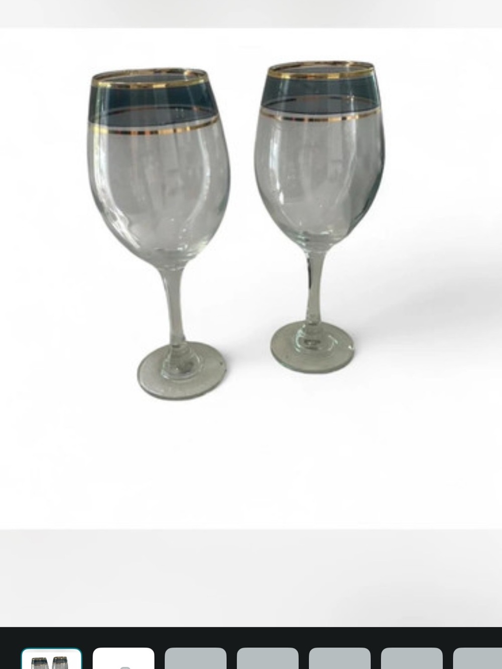 vintage Kirkland Glass International water/wine stem glasses